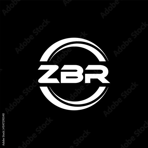 ZBR letter logo design with white background in illustrator, vector logo modern alphabet font overlap style, calligraphy designs for logo, Poster, Invitation, etc.