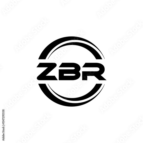 ZBR letter logo design with white background in illustrator, vector logo modern alphabet font overlap style, calligraphy designs for logo, Poster, Invitation, etc.