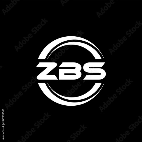 ZBS letter logo design with white background in illustrator, vector logo modern alphabet font overlap style, calligraphy designs for logo, Poster, Invitation, etc.