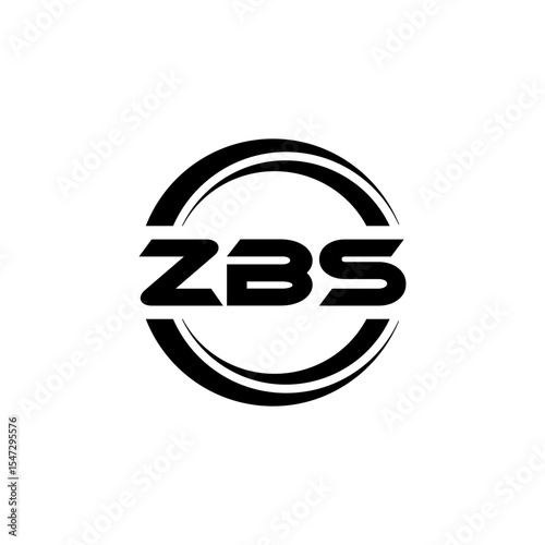 ZBS letter logo design with white background in illustrator, vector logo modern alphabet font overlap style, calligraphy designs for logo, Poster, Invitation, etc.