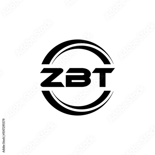 ZBT letter logo design with white background in illustrator, vector logo modern alphabet font overlap style, calligraphy designs for logo, Poster, Invitation, etc.
