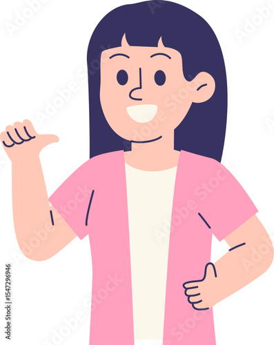 Woman Pointing To Herself