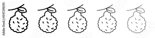 bergamot icon flat illustration set logo