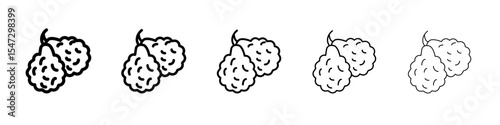 bergamot icon flat illustration set logo