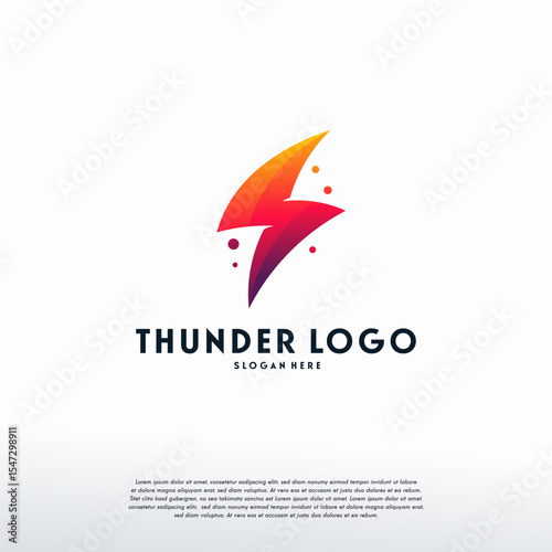 Modern Lightning Thunder logo designs, Electricity logo template, Logo symbol icon