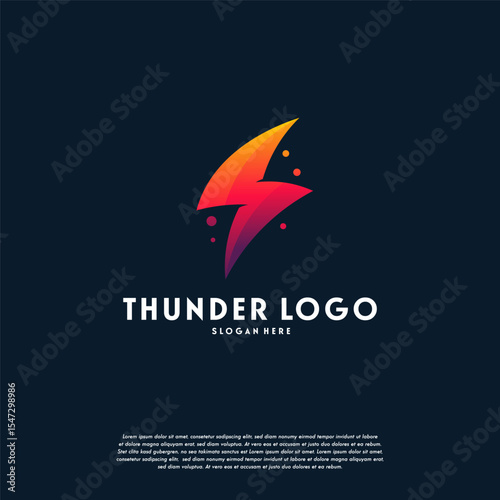 Modern Lightning Thunder logo designs, Electricity logo template, Logo symbol icon