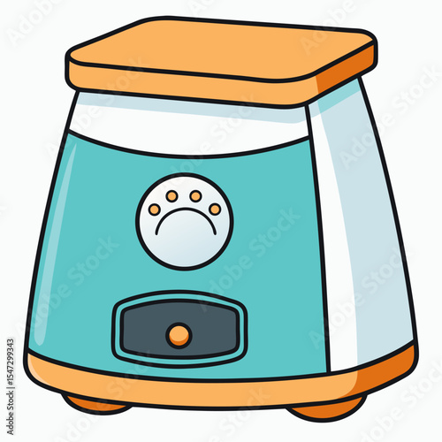 Modern smart pet feeder illustration isolated on a clean white background