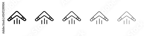 Boomerang Icon flat illustration set logo