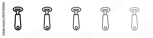 bottle opener icon flat illustration set logo