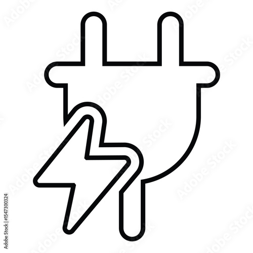 charge line icon design. charge thin black outline symbol vector illustration. editable stroke icon on transparent background.