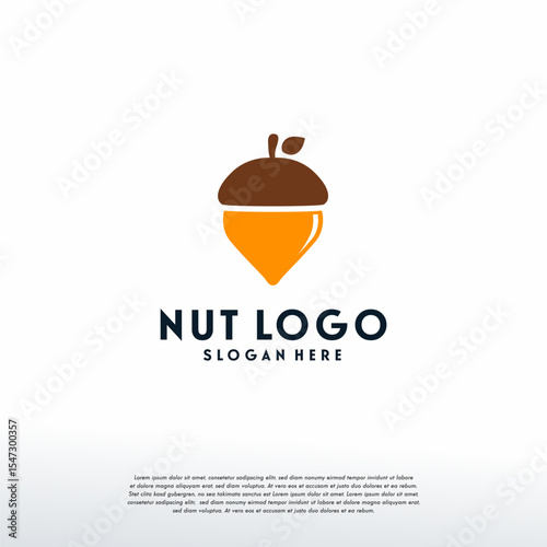 Simple Nut logo designs template, Logo designs symbol