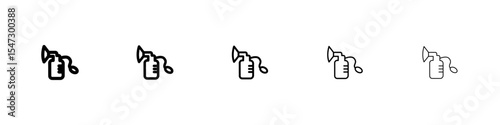 breast pump icon flat illustration set logo