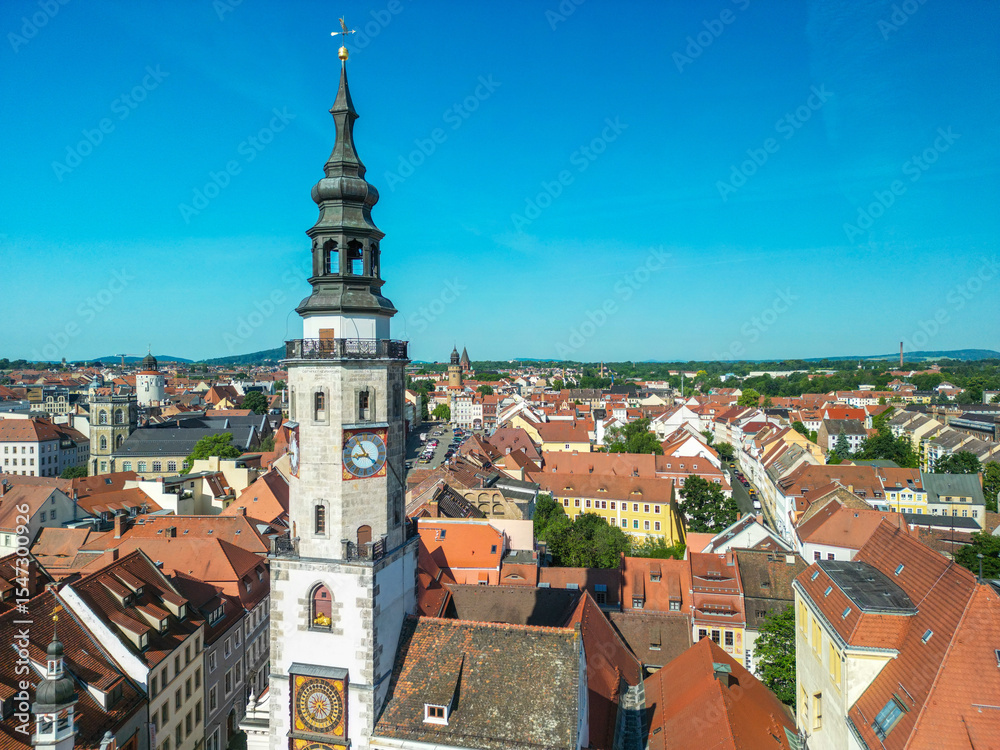 Fototapeta premium The city of Goerlitz in Saxony, Germany, a historic city on the border with Poland