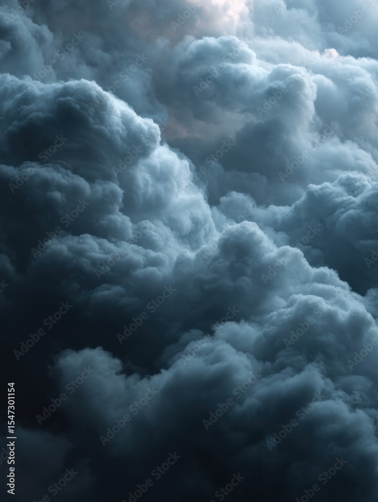 Fototapeta premium A Heavy Layer Of Dark Stratus Clouds Like A Blanket