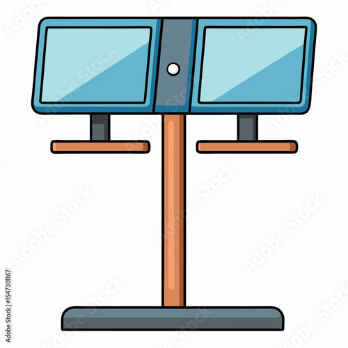 Minimalist dual monitor stand for workspace setup