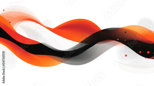 Black and white abstract on white background