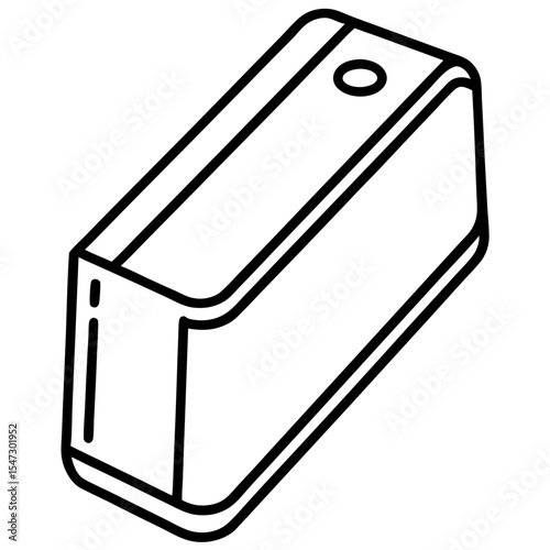 Clean outline illustration of a portable power bank device