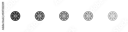 car bearing icon flat illustration set logo