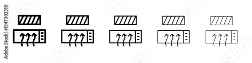 Car demister icon flat illustration set logo