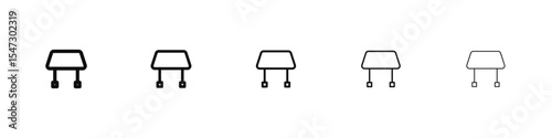 Car headrest icon flat illustration set logo