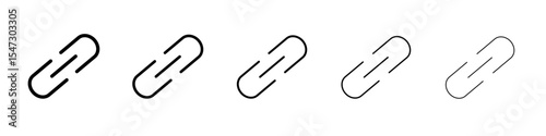 Chain link icon flat illustration set logo