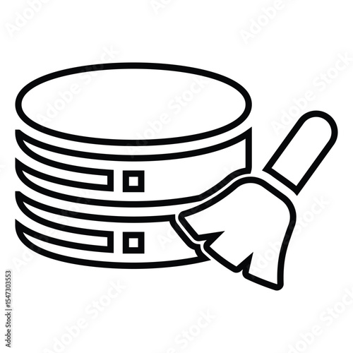 Cleaning line icon design. Cleaning thin black outline symbol vector illustration. editable stroke icon on transparent background.