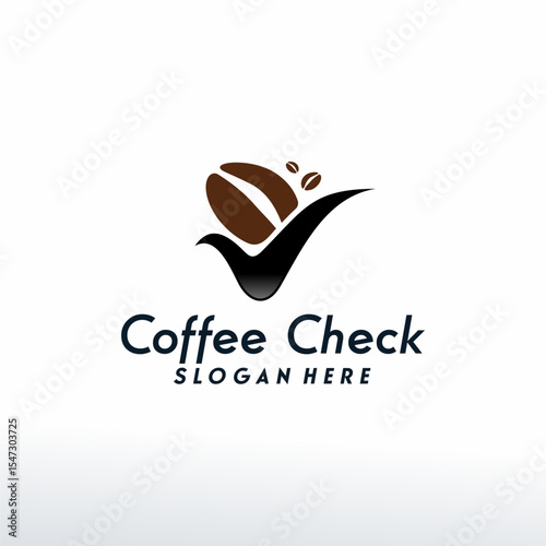 Coffee Check logo designs concept vector, Coffee Logo symbol icon