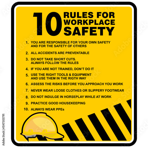 10 rules for workplace safety