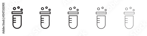 Chemical test icon flat illustration set logo