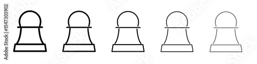 Chess icon flat illustration set logo