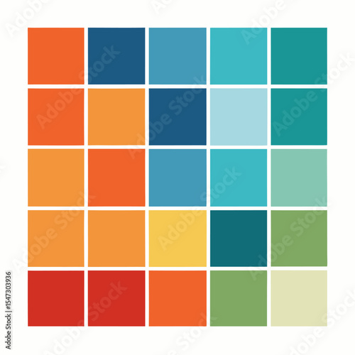 Abstract grid of colored squares representing a data visualization heatmap