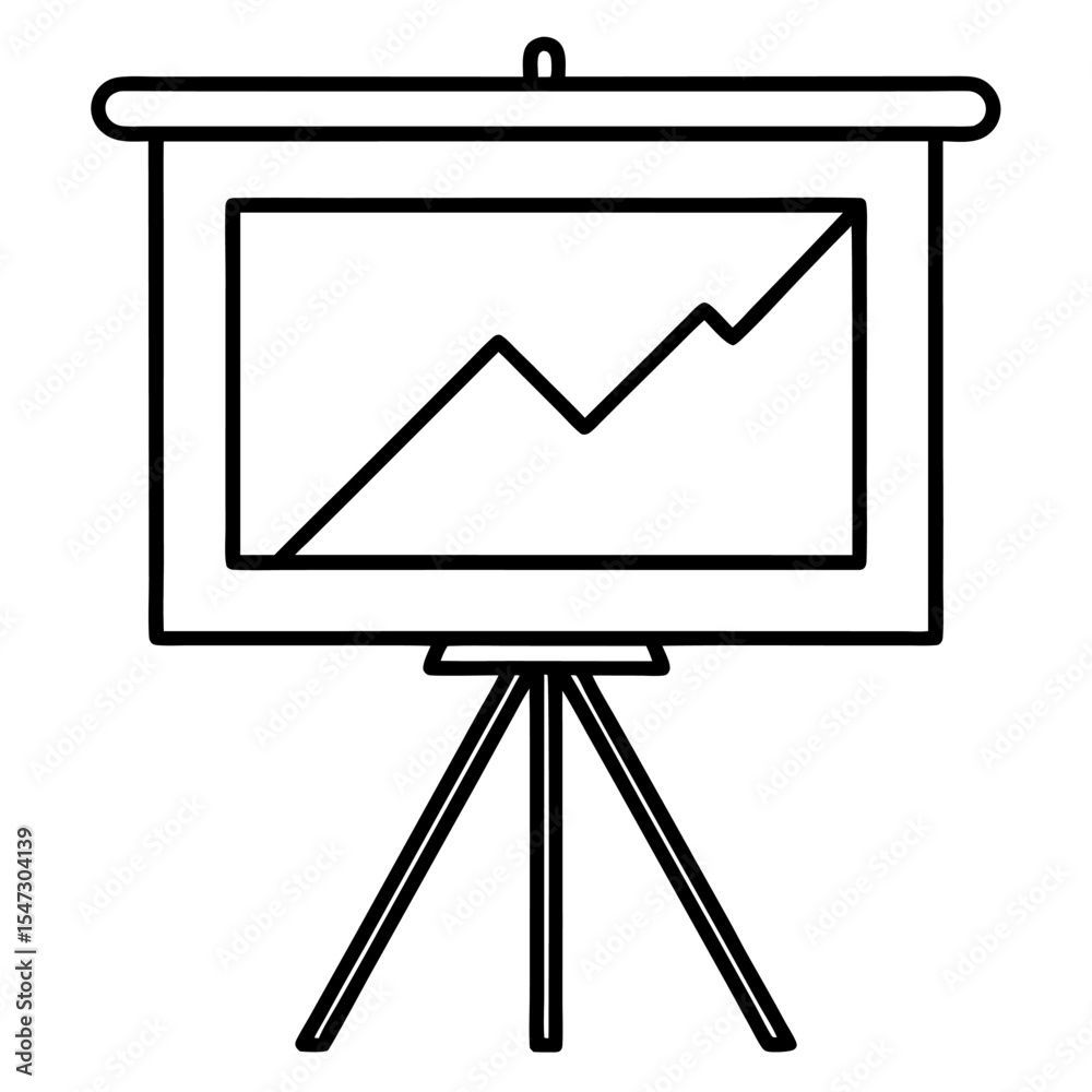 Clean and modern line art presentation board design with abstract elements Clean and modern line art presentation board design with abstract elements