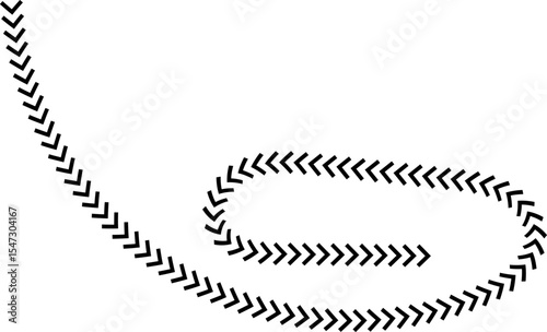Wavy Curved Arrows Set – Hand Drawn Style Vector Illustration
