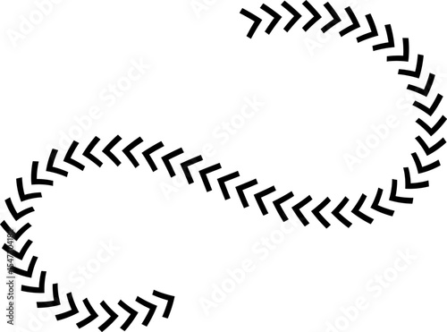 Wavy Curved Arrows Set – Hand Drawn Style Vector Illustration