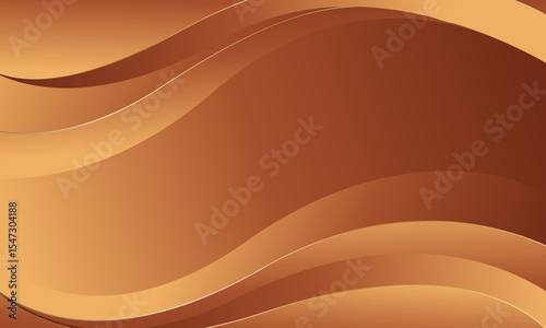 Abstract bronze luxury wave background with gold accents. Elegant wallpaper design for templates, banners, covers, sales, business, events, awards, websites, pages, and more