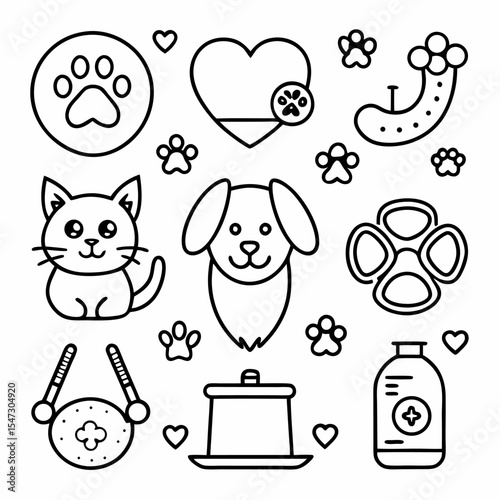 Single pet and animal icon high quality vector graphic