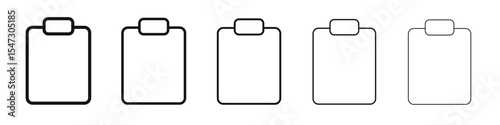 Clipboard icon flat illustration set logo