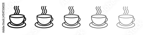 coffee cup icon flat illustration set logo