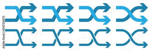 Shuffle icon illustration vector symbol set
