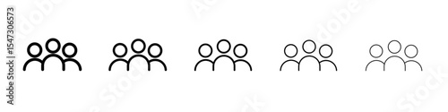 community icon flat illustration set logo