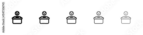 Complaint box icon flat illustration set logo