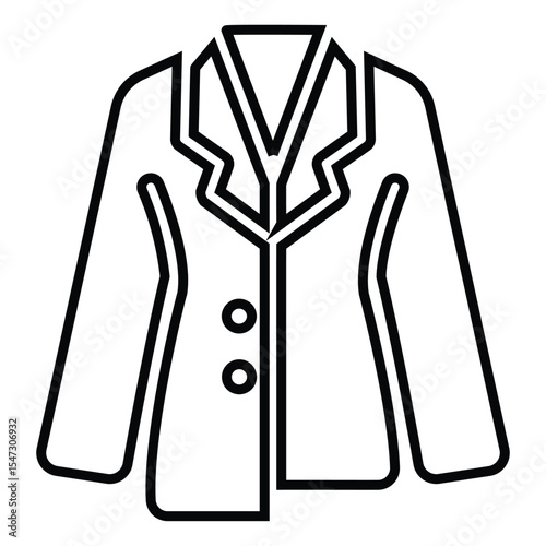 coat line icon design. coat thin black outline symbol vector illustration. editable stroke icon on transparent background.