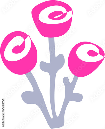 magical surreal weird fantasy flower illustration design  