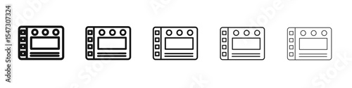 Control panel icon flat illustration set logo