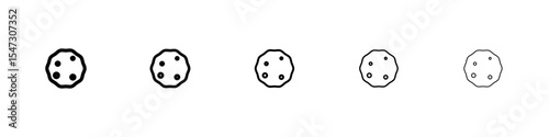 Cookie icon flat illustration set logo