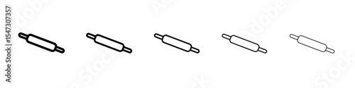 cooking roll icon flat illustration set logo