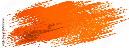 Brush stroke orange paint color artistic texture backdrop. bold brushstroke with fiery