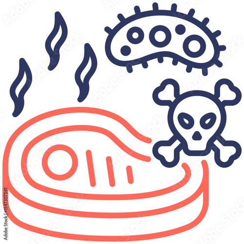 Contaminated Meat Icon