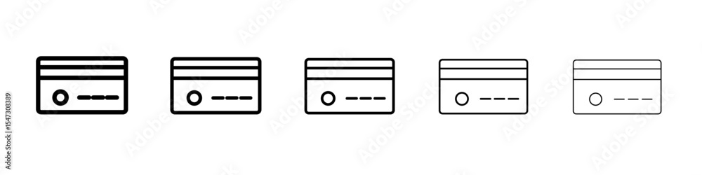 Fototapeta premium Credit Card icon flat illustration set logo
