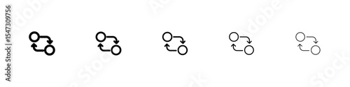 Dependency icon flat illustration set logo